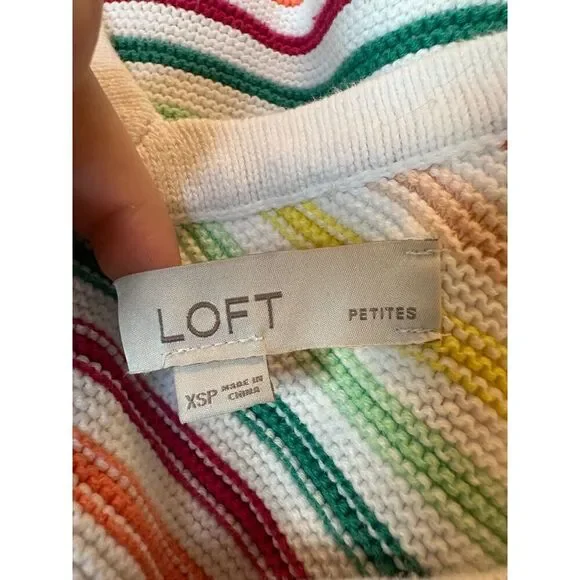 Loft Rainbow Striped Tank Size XSP - Picture 4 of 6